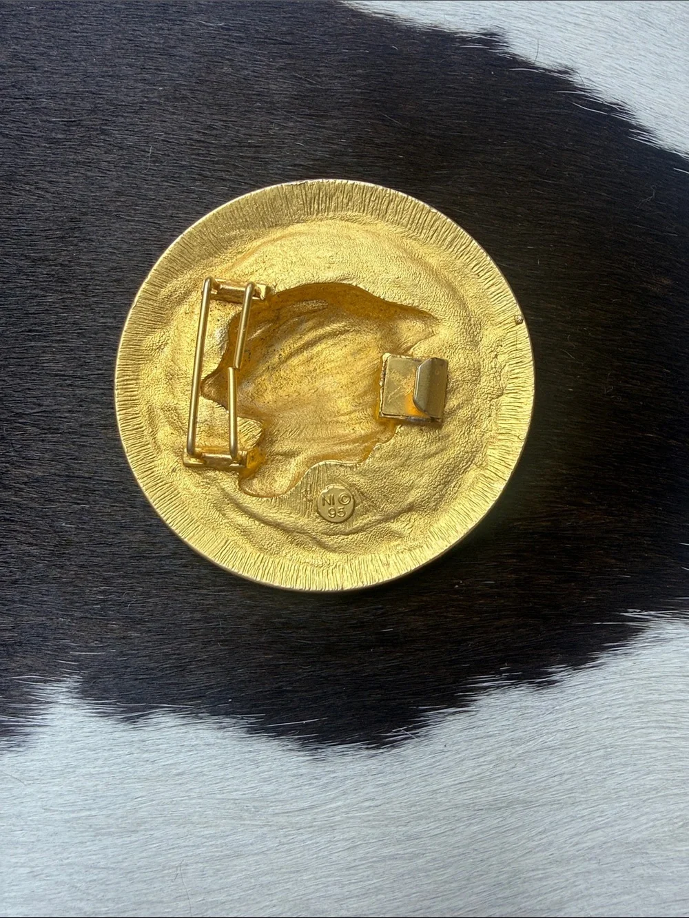 Gold Jaguar Emblem Belt Buckle - Women Accessories